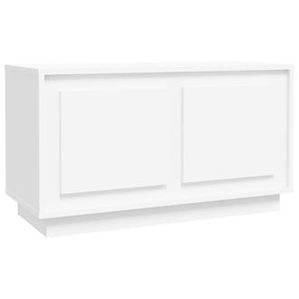 vidaXL Vidaxl - Mueble De Tv Madera Contrachapada Blanco 80x35x45 Cm