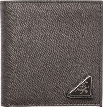 Prada Mens Saffiano Triangolo Billfold Wallet