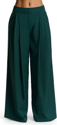 Naked Wardrobe Suiting Oversize Wide Leg Pants in Deep Teal at Nordstrom, Size X-Small