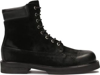 Kazar Zwarte su&egrave;de herenlaarzen - Heren - Veterlaarzen - Zwart - 41 EU - Su&egrave;de - Schoenen