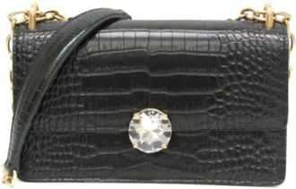 Miu Miu Tweedehands leren schoudertassen - Dames - Vintage Schoudertas - Zwart - ONE Size - Leer - Vintage
