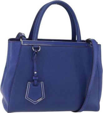 Fendi Pre-owned Handbags, female, Blue, Size: ONE SIZE Pre-owned Leather Handbag