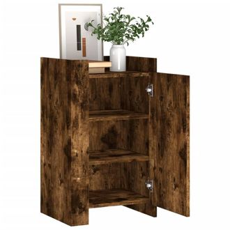 Berkfield Home Sideboard Smoked Oak 45x35x75 cm Engineered Wood in Brown | Size: 45 x 35 x 75 cm