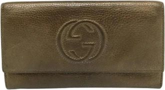 Gucci Pre-owned Wallets, female, Brown, Size: ONE SIZE Pre-owned Soho Continental Wallet