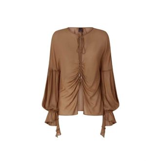 Pinko Pinko, Overhemden, Dames, Bruin, S, Biancone Blouse