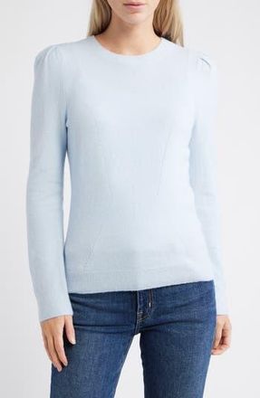 Caslon Pointelle Detail Crewneck Sweater in Blue Skyway at Nordstrom Rack, Size Xx-Large