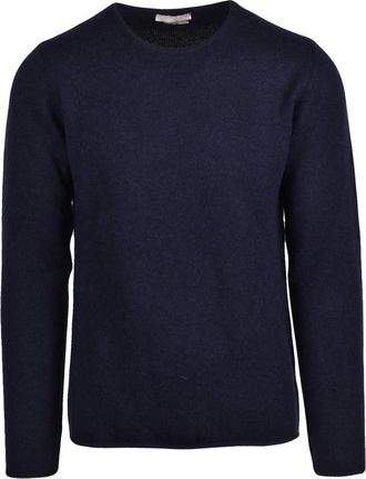 Daniele Fiesoli Truien & Vesten, Heren, Blauw, L, Kasjmier, Pullover Girocollo