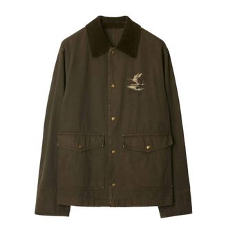 Burberry Mens Cotton Field Jacket, Size Medium