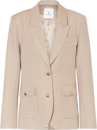 Anine Bing Beige wollen blazer - Dames - Blazers - Beige - XS - Wol - Jassen