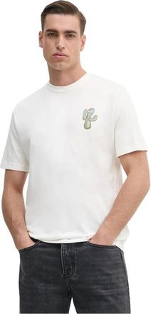 Paul Smith Cactus Print T-shirt - Heren - T-shirts - Wit - 2XL - Katoen - Tops
