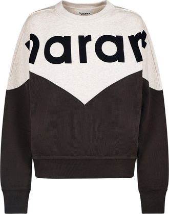Isabel Marant Two-Tone Knit Sweater with V-Shaped Design