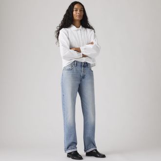 Levi's 501 90s Selvedge Jeans - Womens - 23X30 - Medium Wash / Hallowed Hour Selvedge