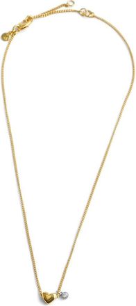 Madewell Baby Heart Pendant Necklace in Warm Gold at Nordstrom