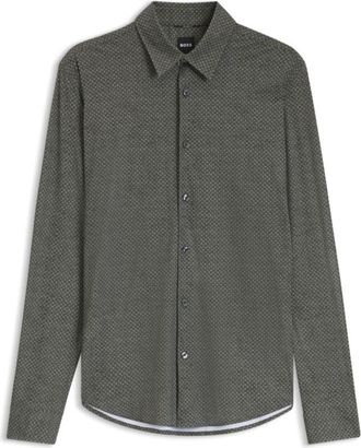 BOSS Slim-fit performance shirt in stretch jersey