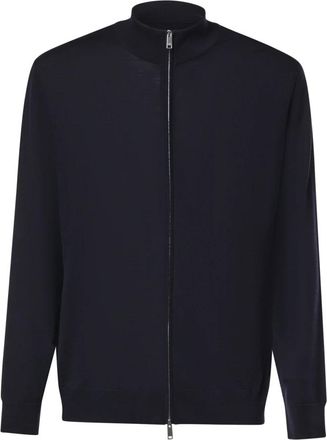 Ermenegildo Zegna Zip-through Sweater Trofeo 15Milmil15 - Heren - Sweatshirts & Hoodies - Blauw - Maat: 3XL Zijde