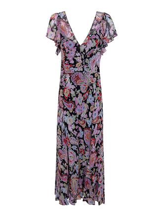 Rixo Bexley Dress Cara Floral Black