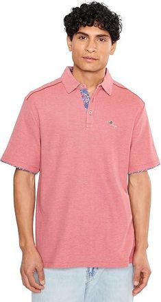 Tommy Bahama Geo Rio Five OClock Polo Mens Clothing Raspberry Wine Heather : 2XL, Cotton/Polyester