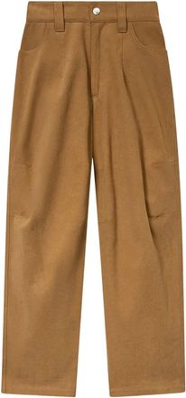 Isabel Marant Opalyna button trousers - women - Cotton - 34 - Brown