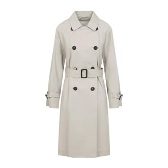 Max Mara Dames, Mantels, Beige, Maat: S Katoen
