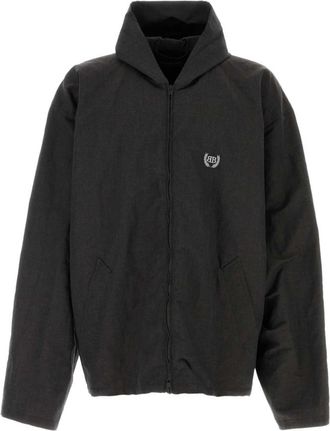 Balenciaga Black Linen Hood Jacket