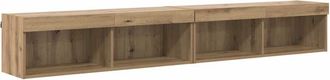 vidaXL Conjunto De Mueble De Tv Roble Artesanal Madera Contrachapada Vidaxl