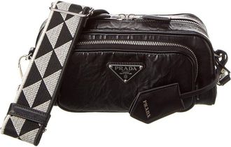 Prada Antique Leather Multi-Pocket Shoulder Bag