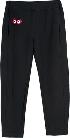 Fendi Black Red Eye Detail Joggers Size M