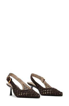 AllSaints Violet Slingback Kitten Heel Pump in Brown at Nordstrom, Size 10Us