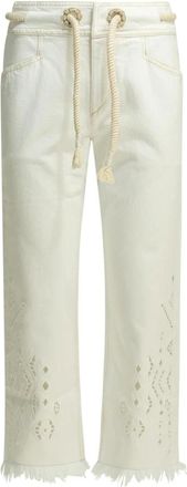 Isabel Marant Alison Straight Leg Jeans - Dames - Jeans - Wit - Maat: XS Katoen