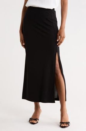 Diane Von F&uuml;rstenberg Isadora Jersey Maxi Skirt in Black at Nordstrom Rack, Size Large