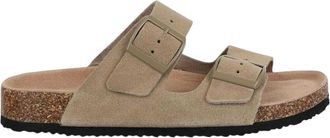 Jack Wills JW platte sandalen van kurk en su&egrave;de voor dames (Taupe)