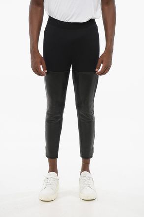 Dsquared2 Pantaloni in Pelle con Zip Alla Caviglia Dsquared2