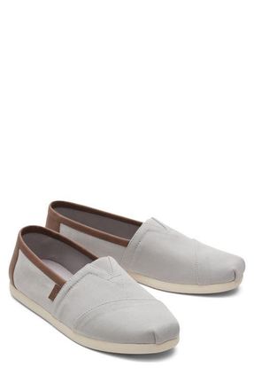 Toms Alpargata 3.0 Slip-On Sneaker in Grey Synthetic Trim at Nordstrom, Size 11.5