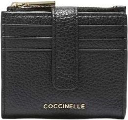 Coccinelle Metallic Soft Wallet - Dames - Portefeuilles - Zwart - ONE Size - Leer - Accessoires