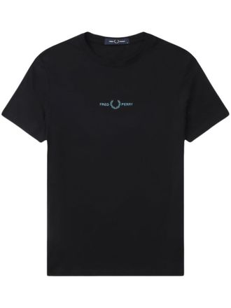 Fred Perry T-shirt met geborduurd logo - Zwart