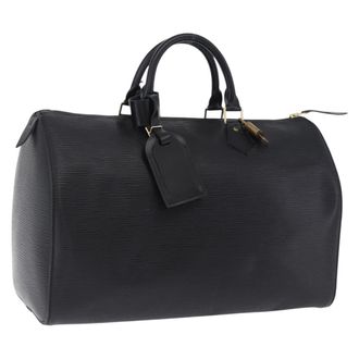 Louis Vuitton Speedy Epi Leather Black Leather Handbag (Pre-Owned)