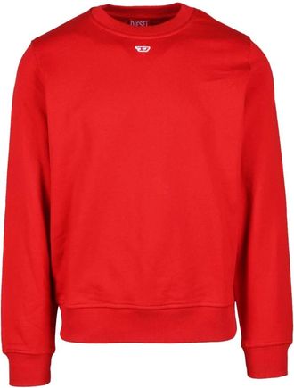 Diesel Sweatshirts, male, Red, S, Cotton Sweatshirt