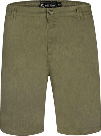 KAM Shorts Smart Stretch Dobby Weave Pockets Formal Mens Plus Size 2XL-8XL 3403 (UK, Waist, 46, Plus, Regular, Sage)