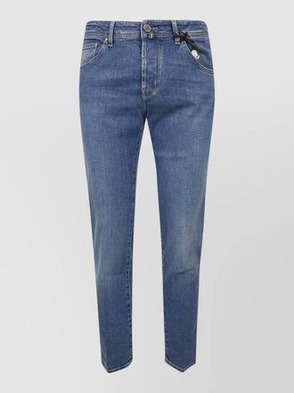 Jacob Cohen cropped slim fit denim five pocket trousers