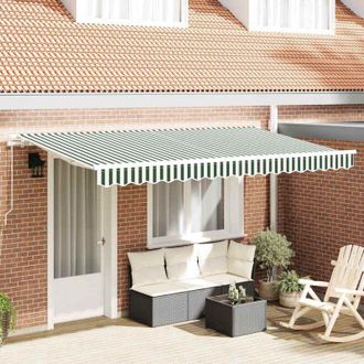 vidaXL Toldo Retr&aacute;ctil Verde 400 X 200 Cm Tela Vidaxl