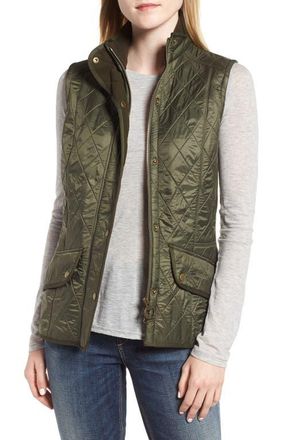 Barbour Cavalry Fleece Lined Vest in Olive/olive at Nordstrom, Size 10 Us