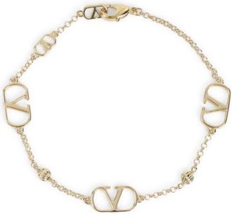 Valentino Garavani Golden VLogo Signature Bracelet