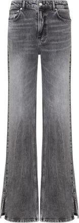 Moschino Grijze Denim Flare Jeans - Dames - Flared Jeans - Grijs - W28 - Denim - Jeans