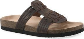 White Mountain Halicore Slide Sandal in Brown/Leather at Nordstrom Rack, Size 11