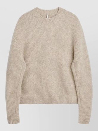 Sunflower yak alpaca crewneck knit raglan sweater