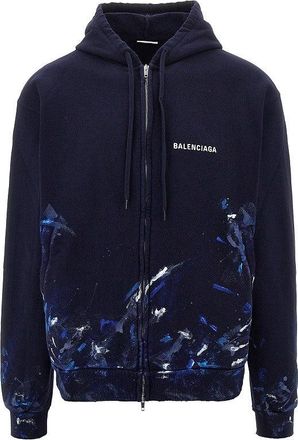 Balenciaga Paint Splatter full-zip hoodie Man S