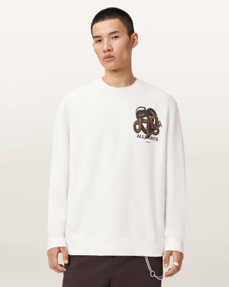 AllSaints Cotton Reticulate Long Sleeve T-Shirt, Size: XXL