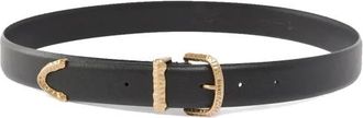Pinko Leren Riem met Gesp - Dames - Riemen - Zwart - L - Leer - Accessoires