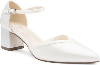 Touch Ups Charla Ankle Strap Pointed Toe Pump in Ivory at Nordstrom, Size 8.5