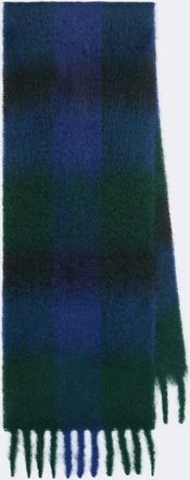 The Row Creana checked mohair and wool scarf
